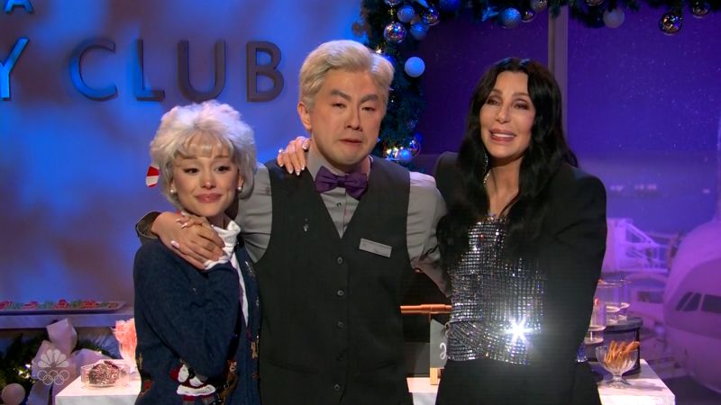 Featured image for Bowen Yang's Emotional Farewell from 'SNL' with Cher and Ariana Grande