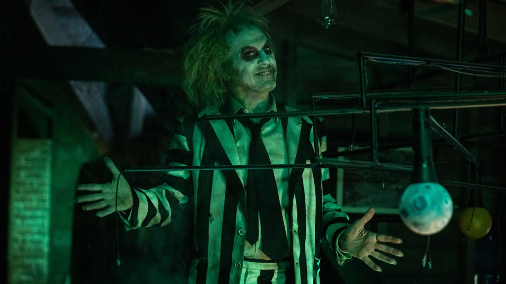 Featured image for "Michael Keaton Surprises CinemaCon with 'Beetlejuice 2' First Look"