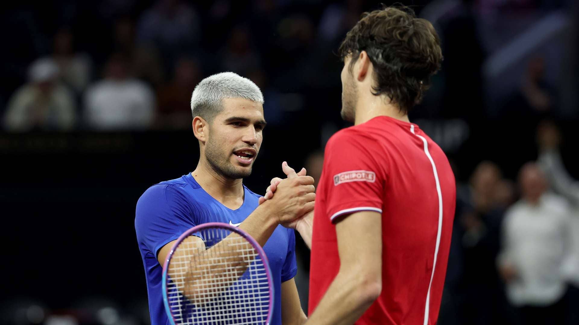 Featured image for Fritz Shocks Alcaraz to Boost Team World's Lead at Laver Cup