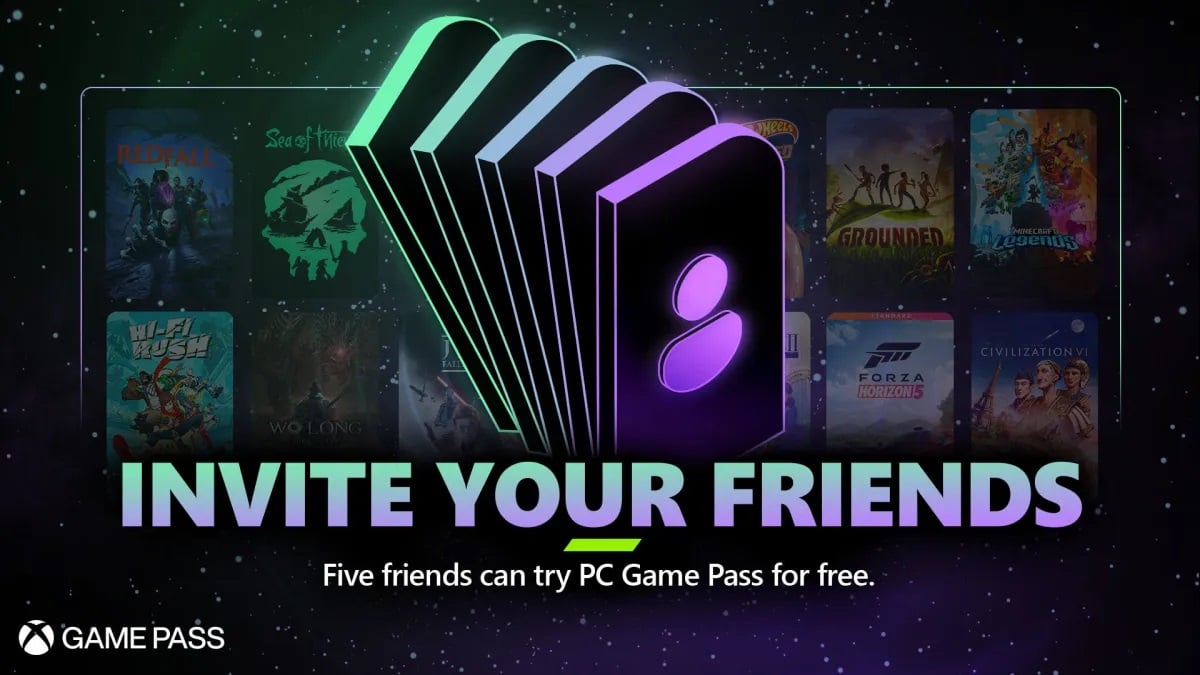 Xbox introduces friend referral program for PC Game Pass with free trial offer.