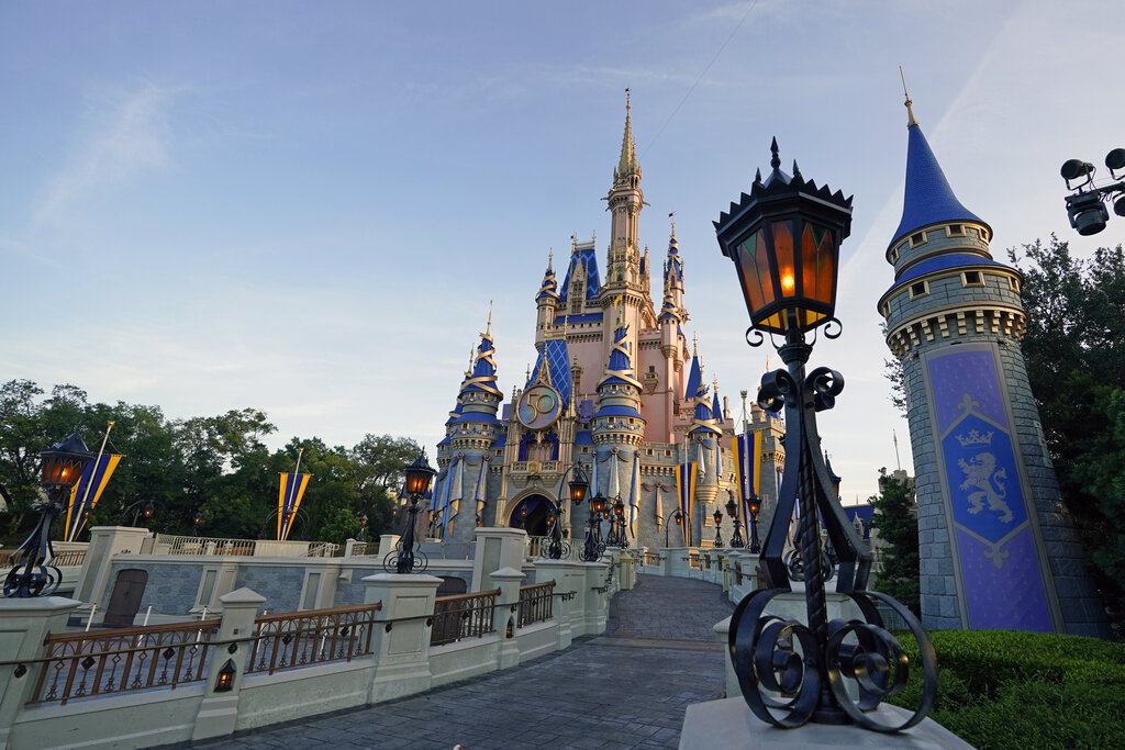 Violent altercation between families at Disney World caught on camera.