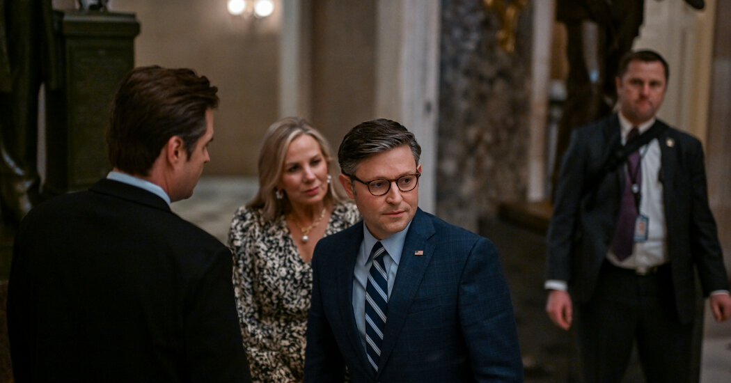 Featured image for "House Speaker Johnson's Stand on Averting Shutdown Sparks Republican Revolt"