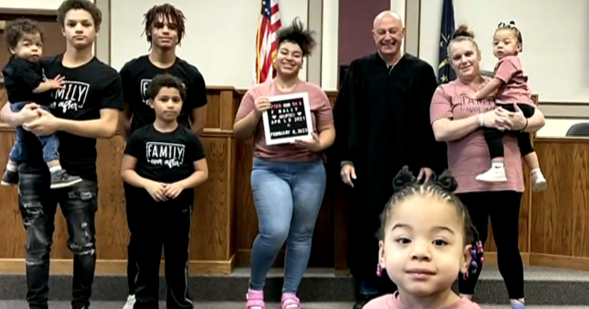 Nurse adopts teen mother and triplets in heartwarming story.