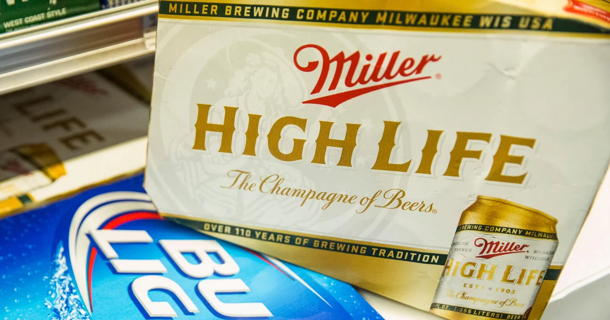 Miller High Life's "Champagne of Beers" logo causes destruction in Europe.