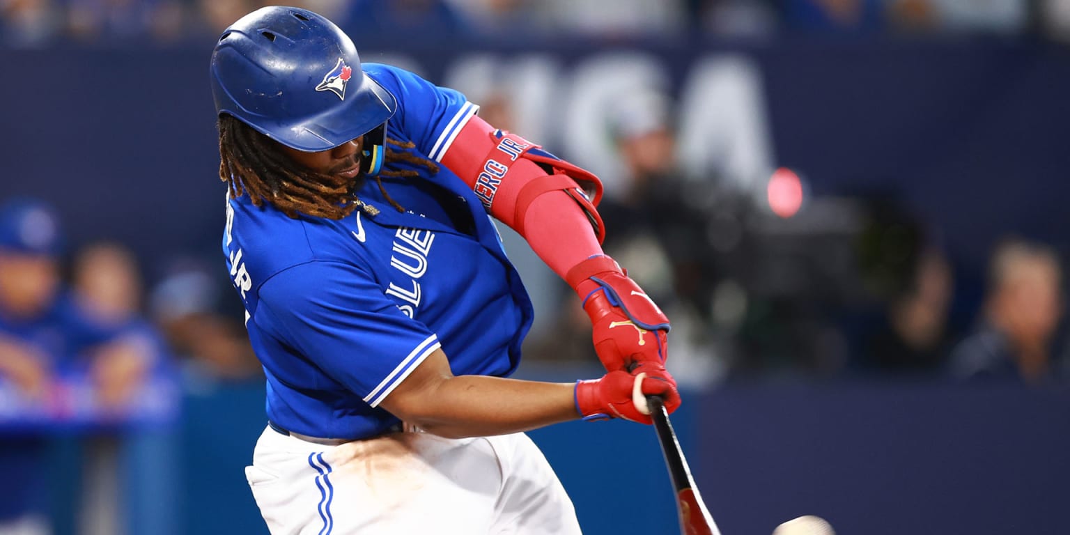 Featured image for Vladimir Guerrero Jr. Powers Blue Jays to Victory with Home Runs.