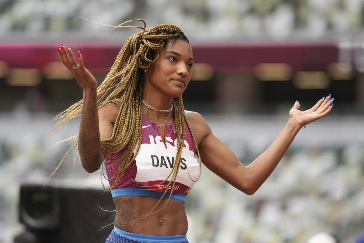 Featured image for Tara Davis-Woodhall loses national title due to positive cannabis test.