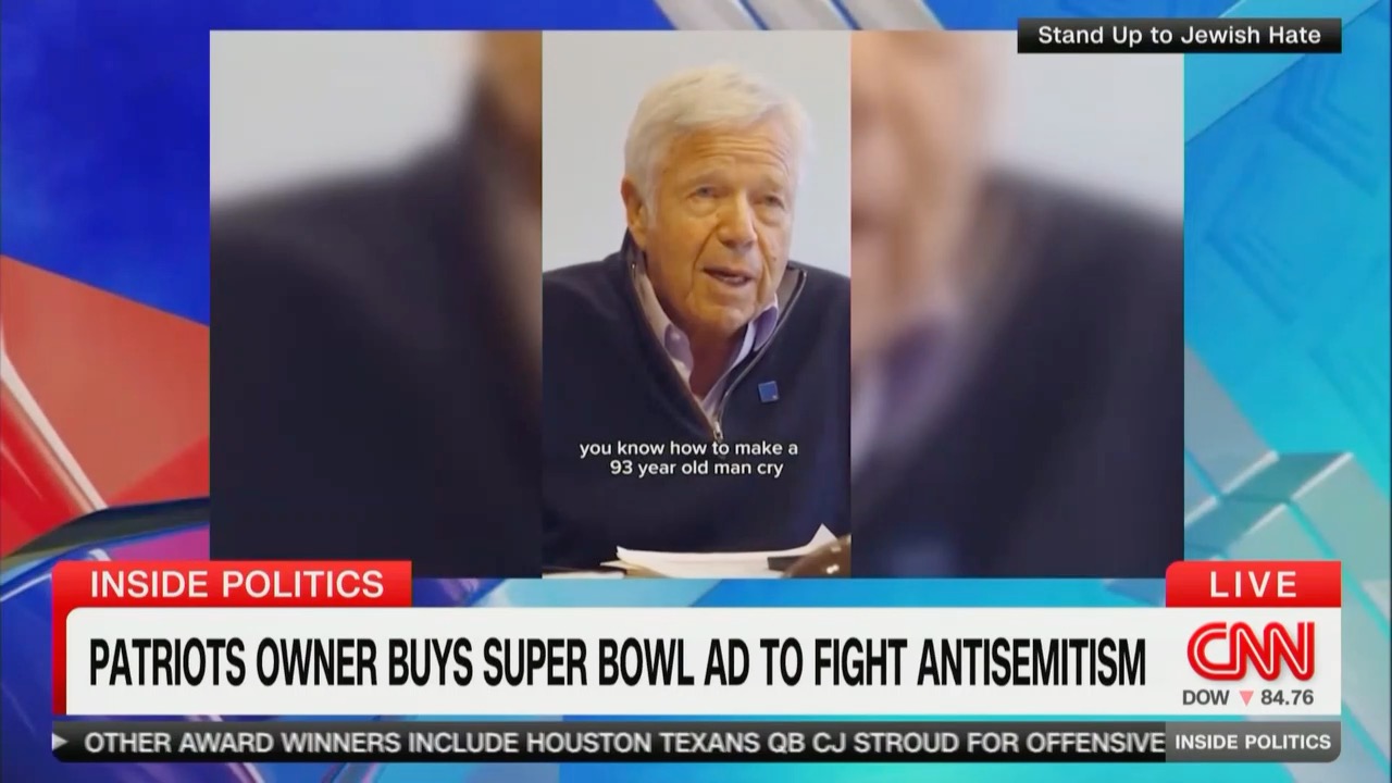 Featured image for "Robert Kraft's $7 Million Super Bowl Ad Fights Antisemitism with MLK Jr.'s Speechwriter"