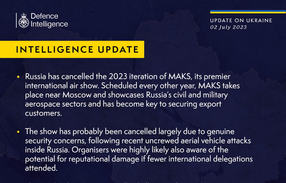 "British Defence Intelligence Provides Latest Update on Ukraine Crisis"