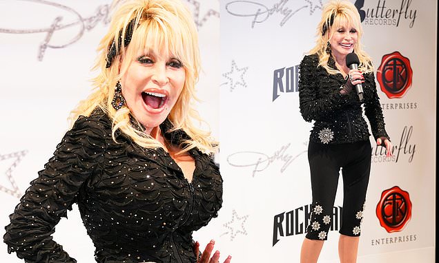Dolly Parton Opens Pop-Up Store and Shows Off Trim Figure.