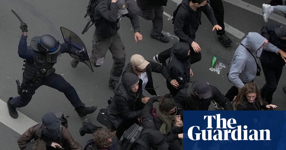 Excessive force allegations against French police during pension protests.