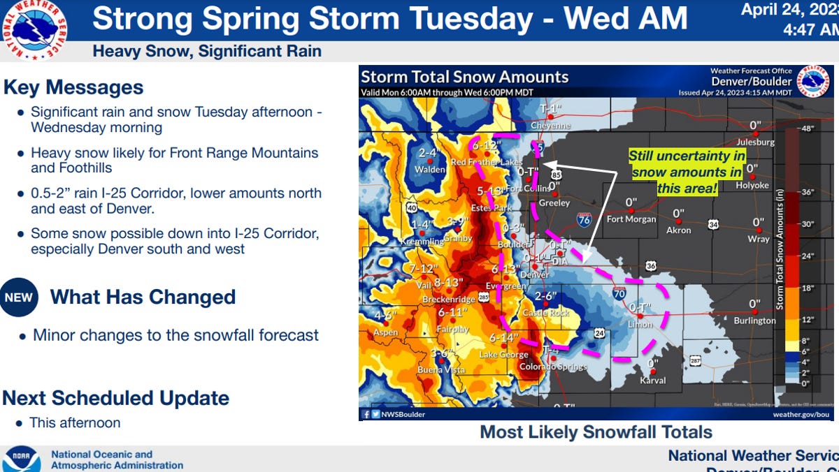 Featured image for Spring storm to bring heavy snow and rain to Colorado.