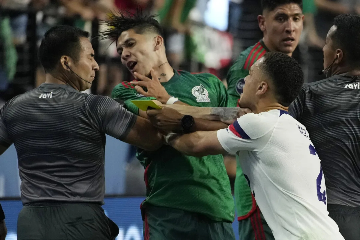 Five players suspended for on-field misconduct in US vs. Mexico game.