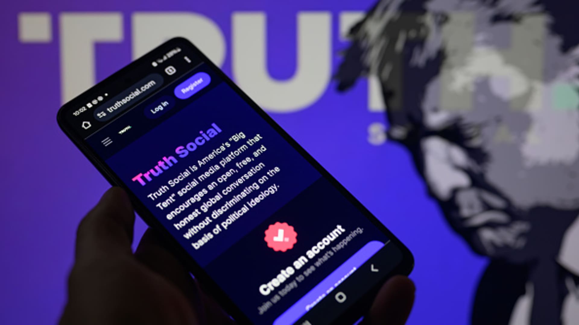 Featured image for "Trump Media's Truth Social Launch Leads to Double-Digit Stock Plunge"