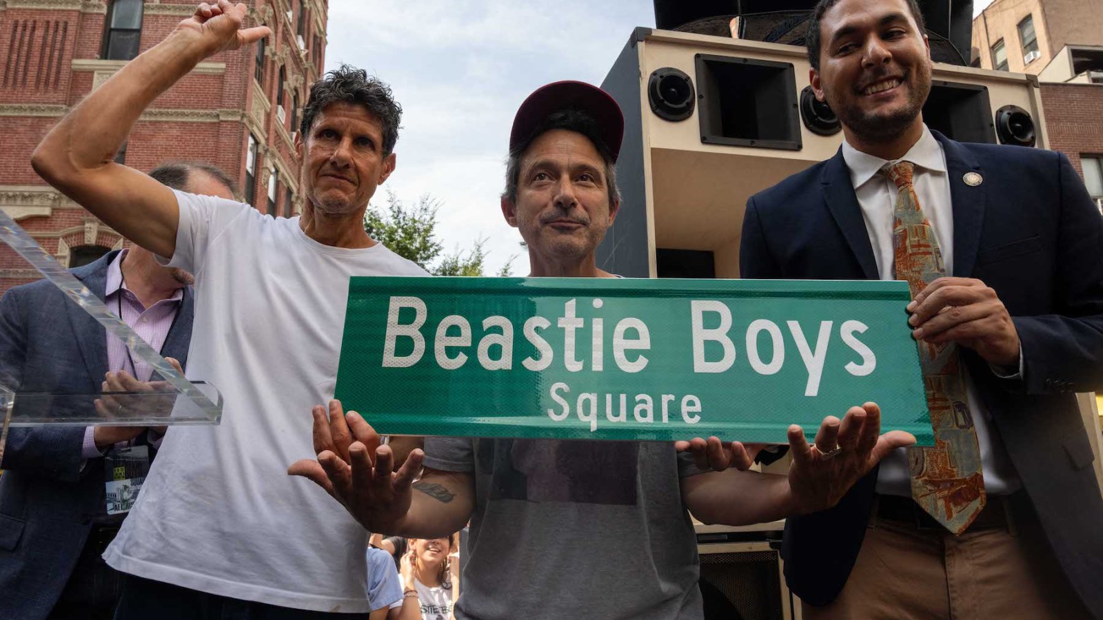Featured image for Beastie Boys Square: Ad-Rock and Mike D Celebrate Iconic Renaming