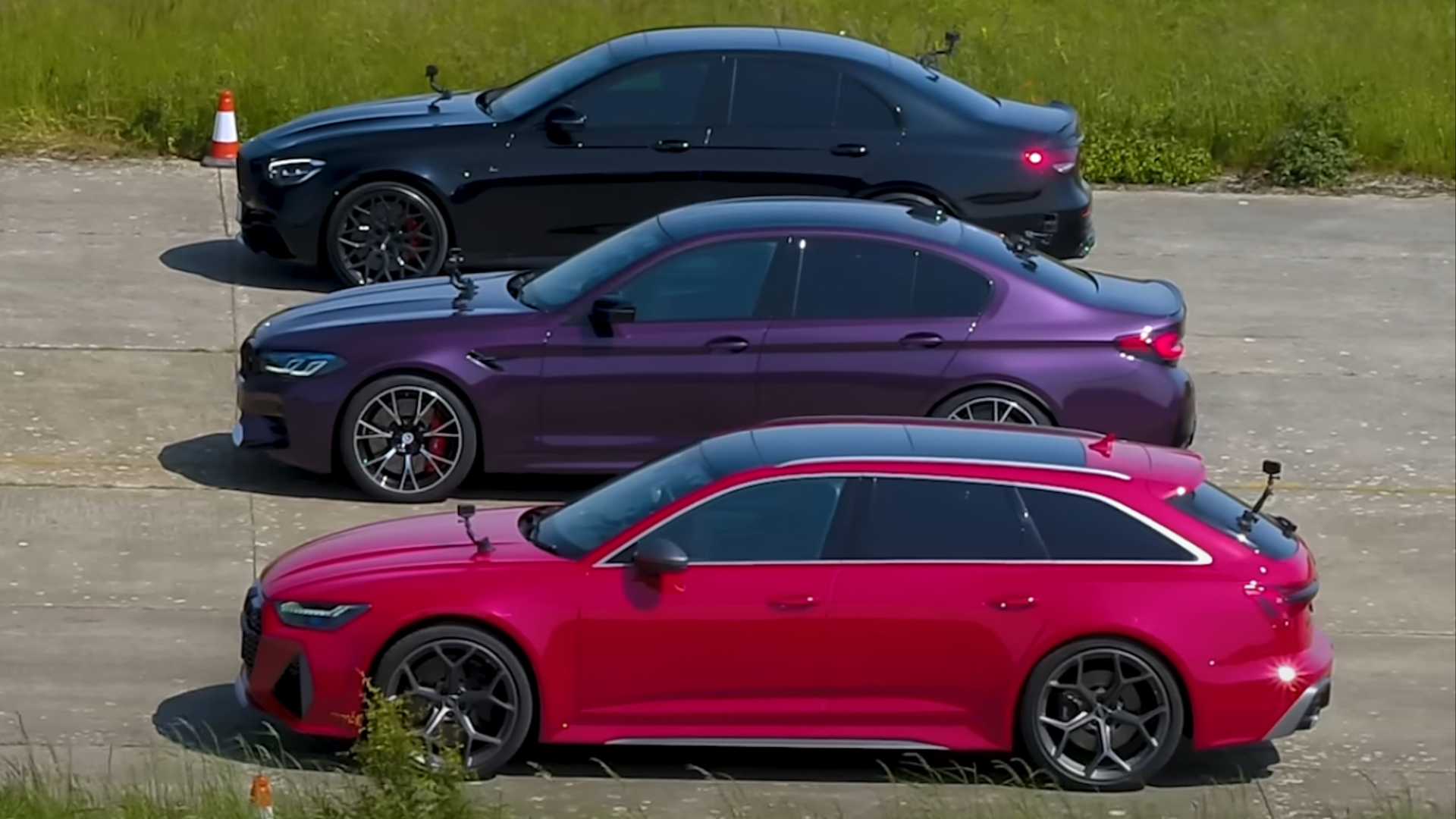 Epic Drag Races: Audi RS6 Perf Takes on BMW M5 Comp and AMG E63 S