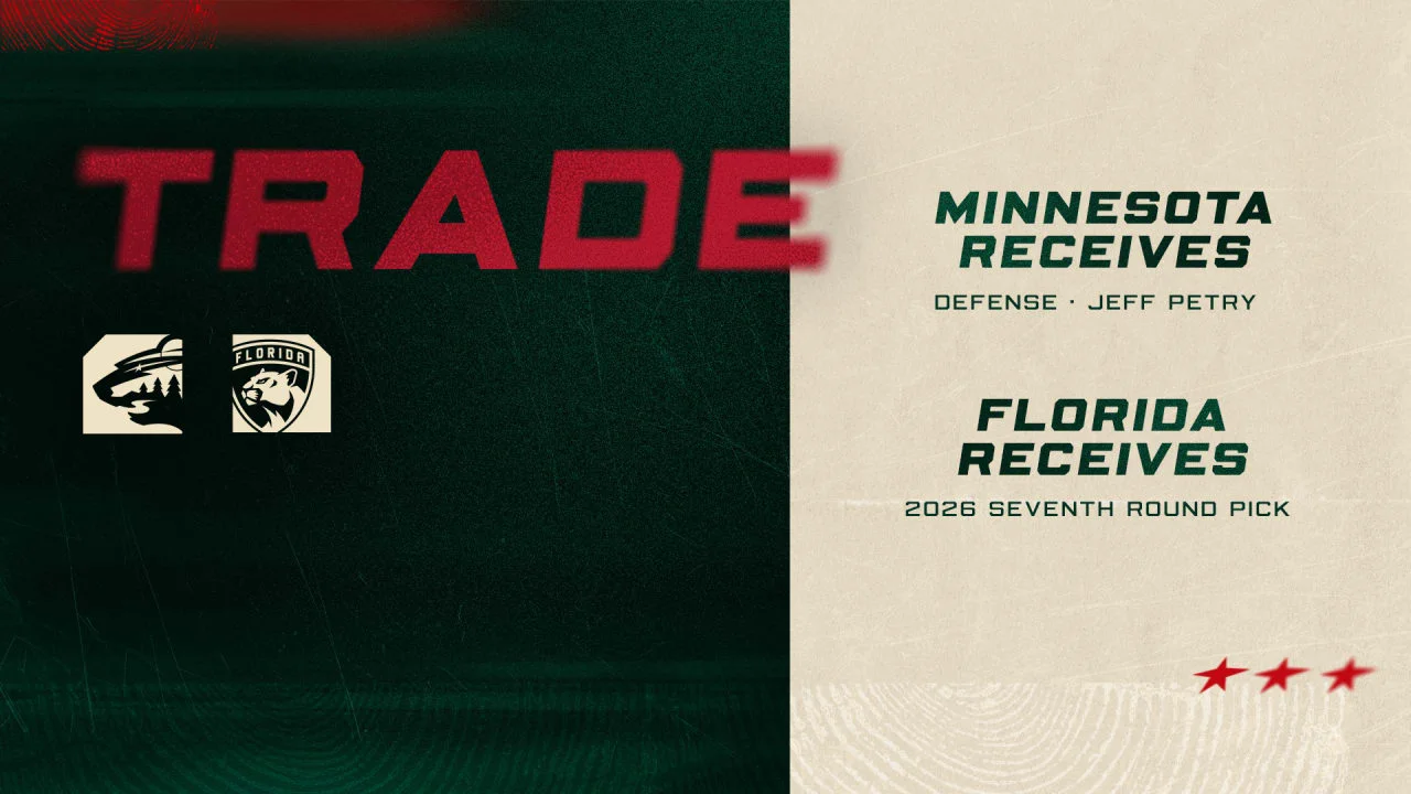 Wild acquire Jeff Petry from Panthers in draft-pick swap