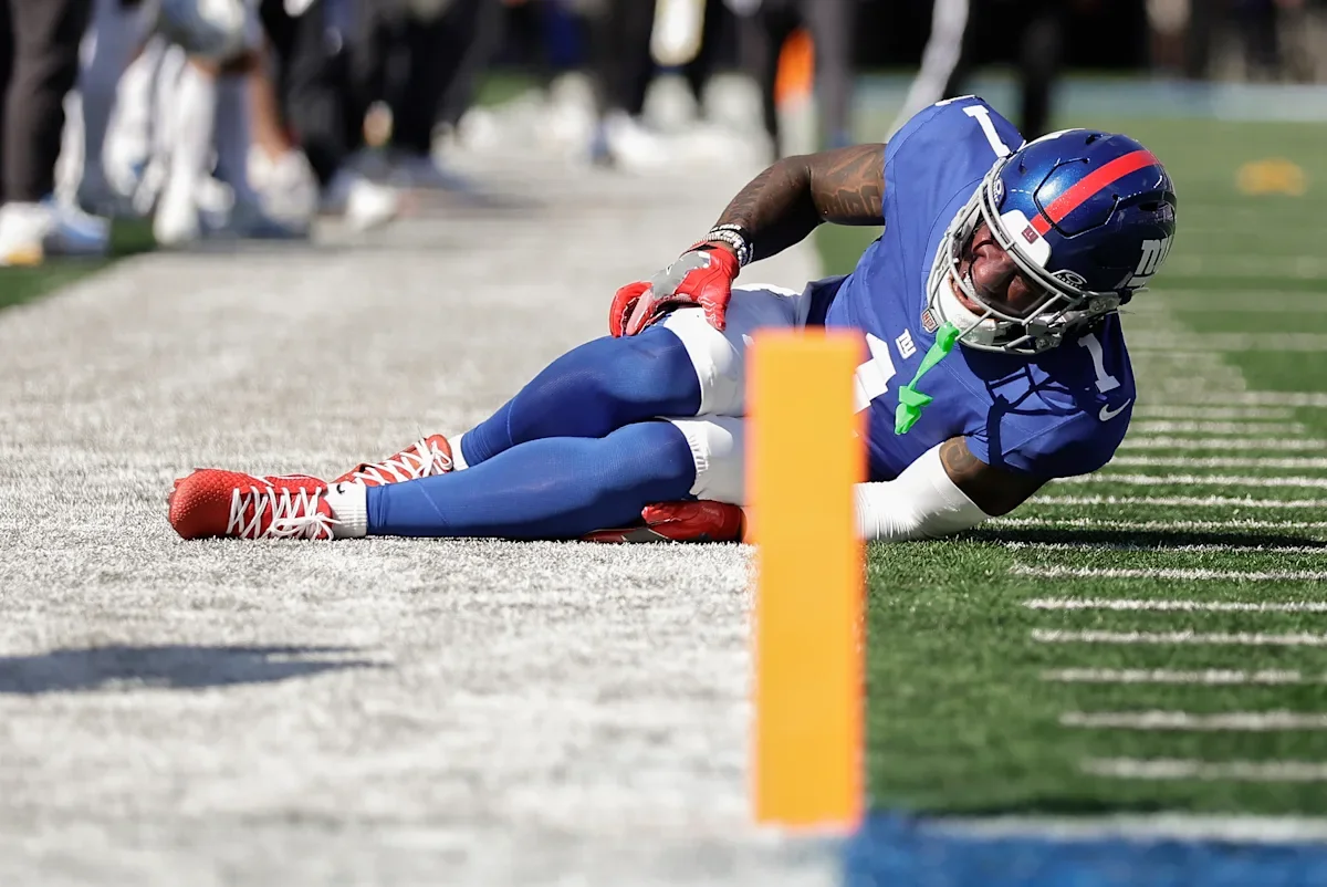 Giants' Malik Nabers suffers apparent ACL injury during Chargers game