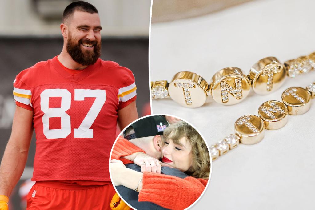 Featured image for "Travis Kelce and Taylor Swift's 'TNT' Bracelets Spark Post-Game PDA and Christmas Rush Memories"