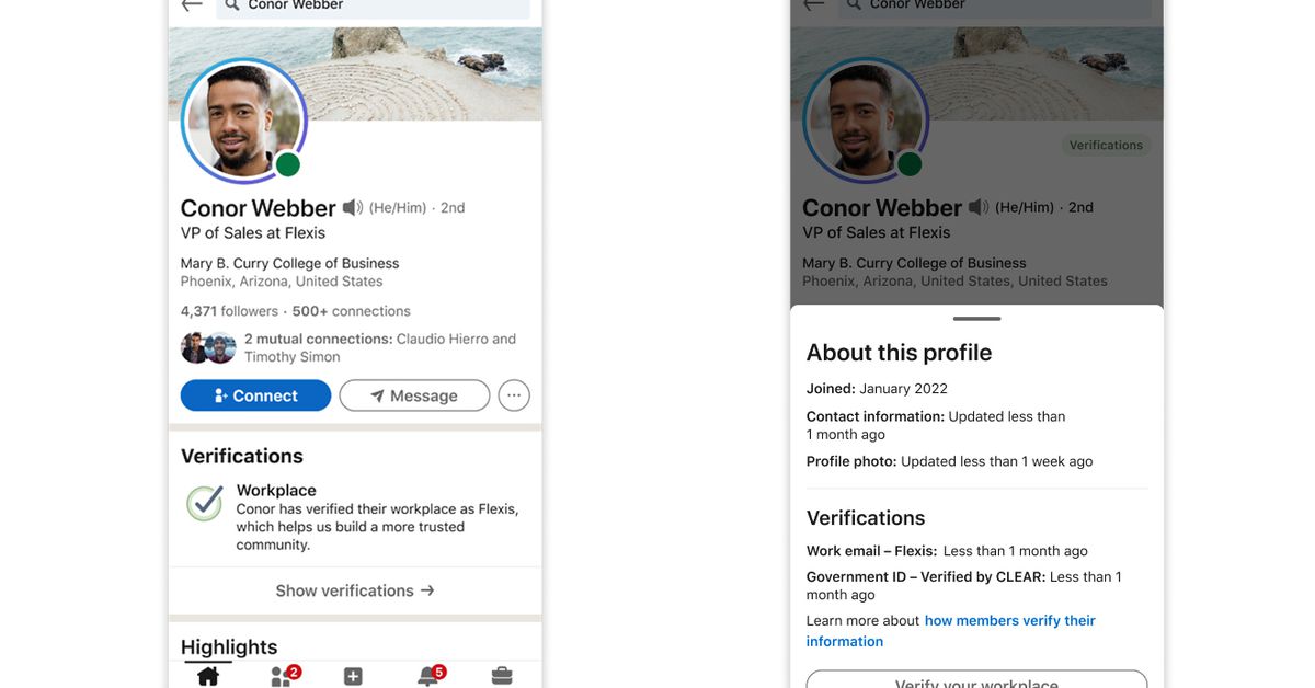 LinkedIn introduces free identity and employment verification.