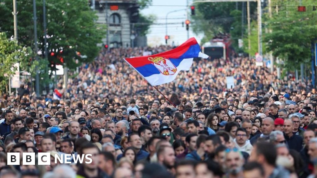 Mass shootings spark massive anti-violence protests in Serbia