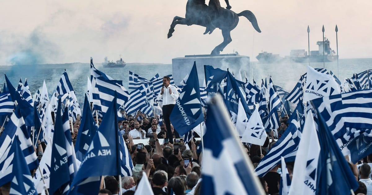 Featured image for Conservative New Democracy party poised for victory in Greek election.