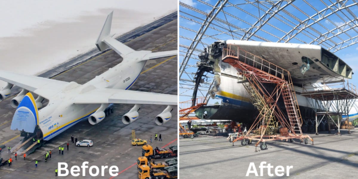 Russia's Destruction of the World's Largest Plane: Before and After in Photos