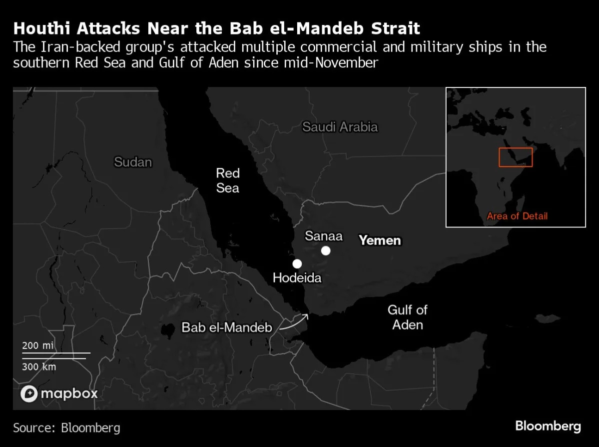 "US and UK Strikes on Yemen Escalate Red Sea Tensions with Houthi Missile Attack"