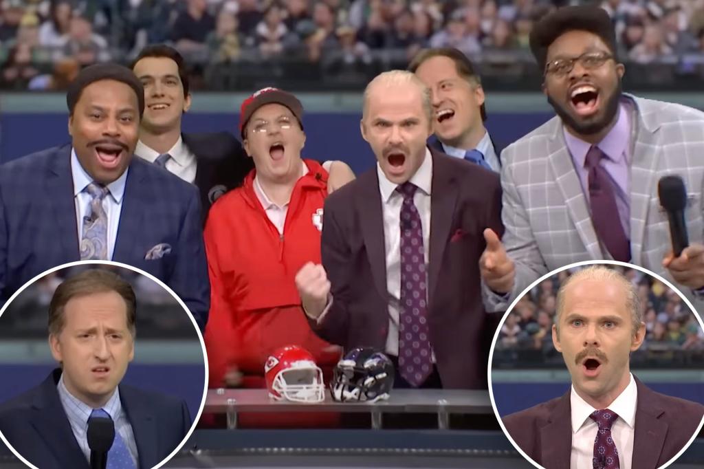Featured image for 'SNL' Cold Open Fumbles NFL Pre-Game Skit Ahead of Playoff Games