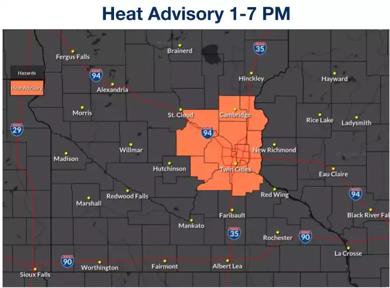 "Scorching Heat and Thunderstorms Await as Heat Advisory Takes Effect"