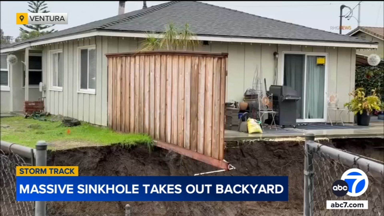 Featured image for Ventura Family's Backyard Devastated by Massive Sinkhole
