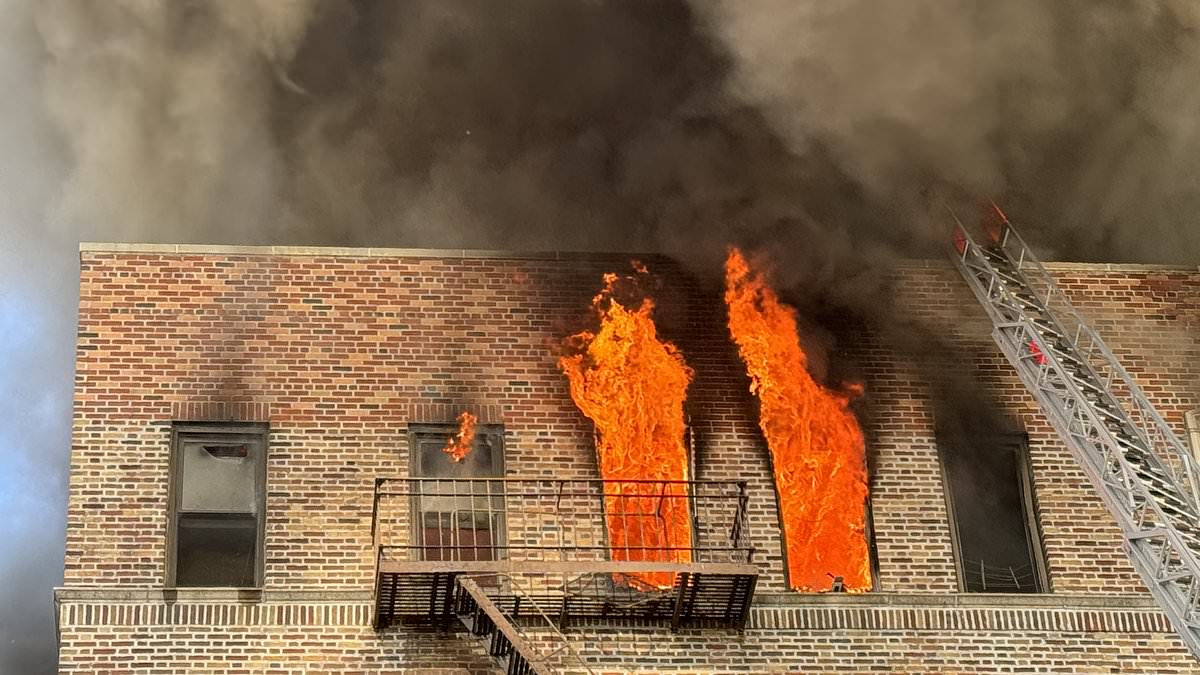 Massive 5-Alarm Fire in Queens Apartment Building Injures 14, Including NYPD Cops
