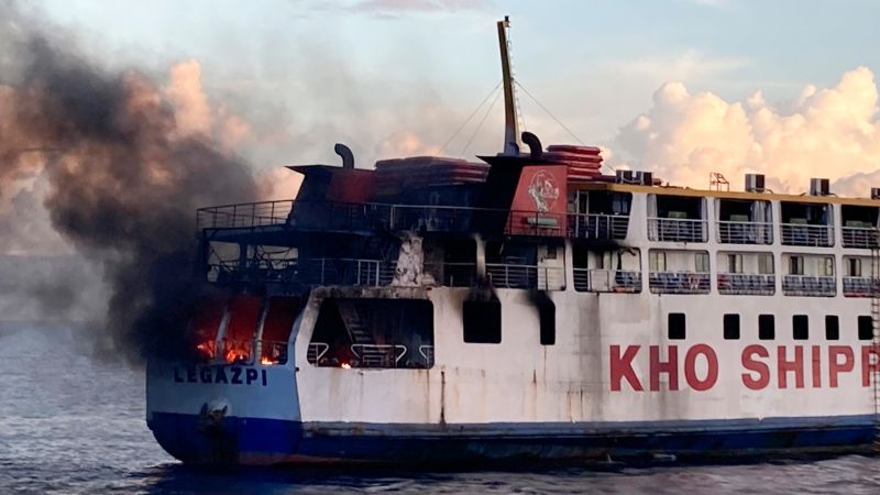 Featured image for 120 people stranded as ship catches fire near Philippines