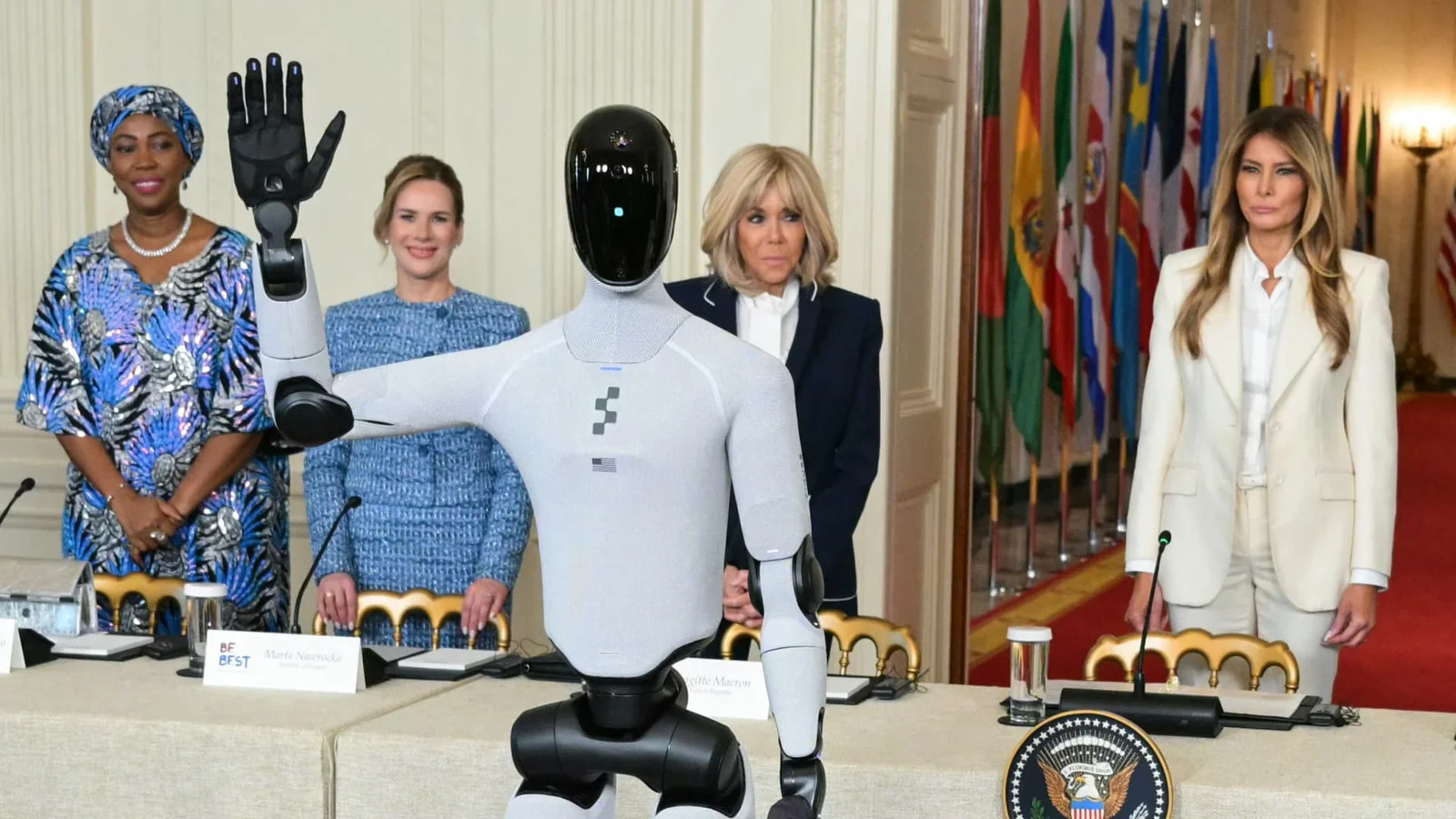 Melania Trump Highlights US-Built Humanoid at White House Tech Summit