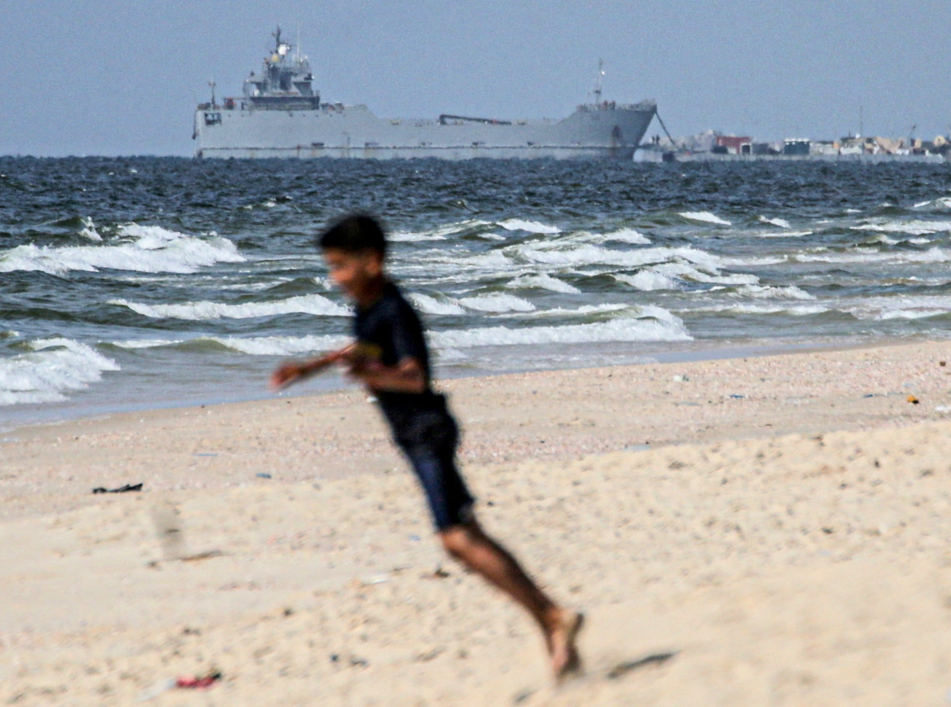 Featured image for US-Built Gaza Aid Pier Faces Setbacks Amid Heavy Seas and Mismanagement