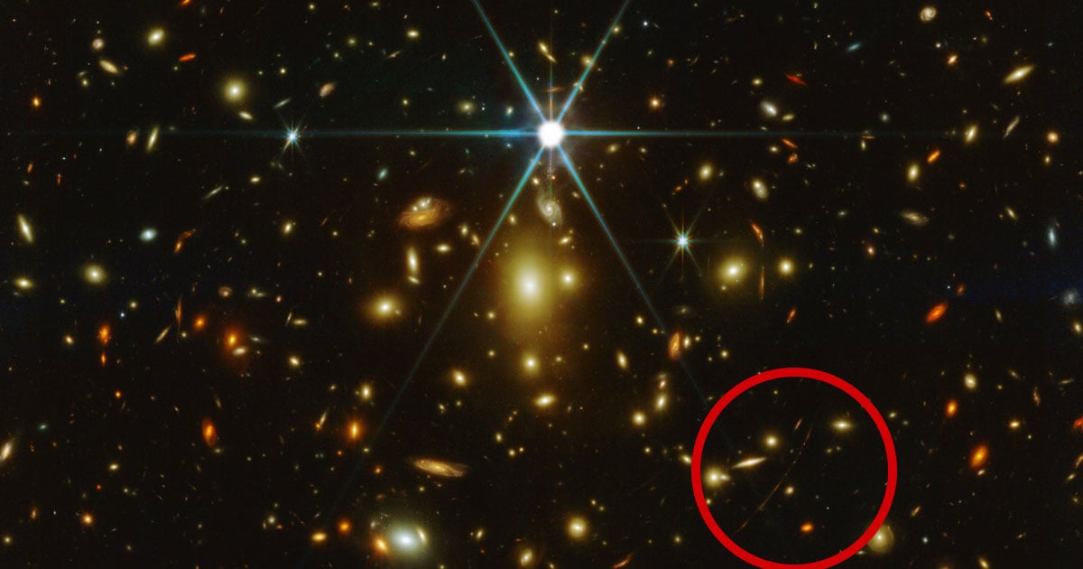 Featured image for "Webb Telescope Discovers Farthest Star, Unveiling Ancient Secrets"