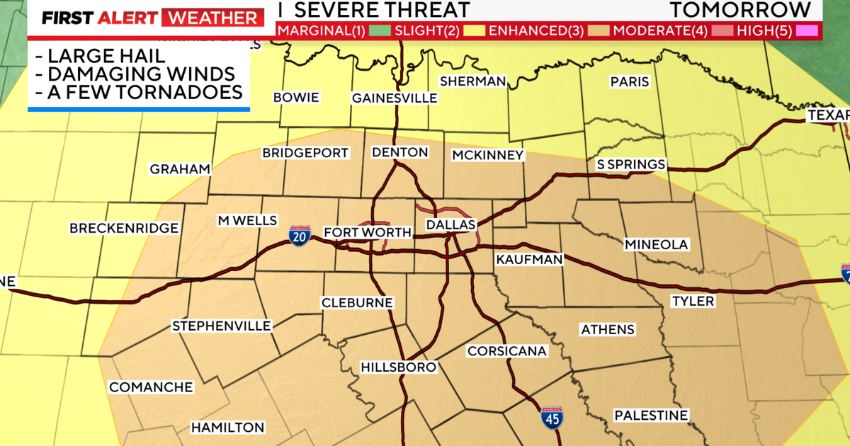 Southern Plains Braces for Severe Thunderstorms on Wednesday.