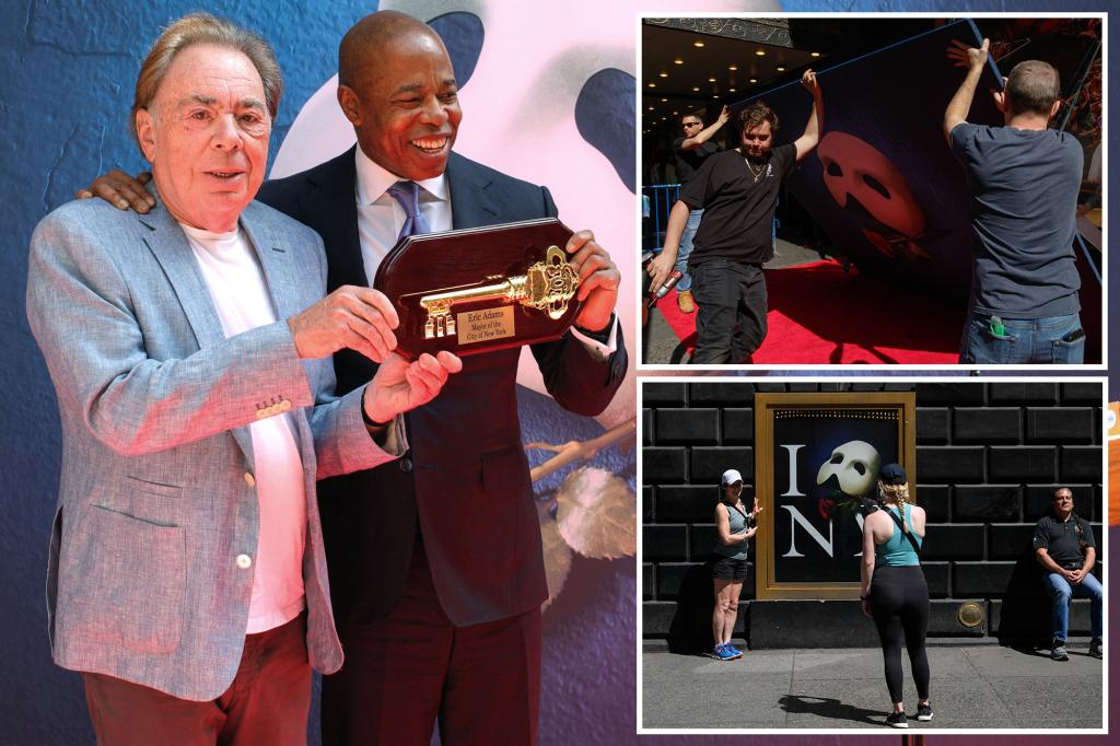 Andrew Lloyd Webber Receives Key to NYC Ahead of 'Phantom of the Opera' Closing.