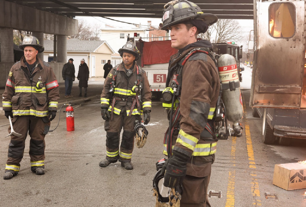 Featured image for "Chicago Fire Season 12 Premiere: Mouch's Fate, Taylor Kinney's Return, and Sylvie Brett's Departure"