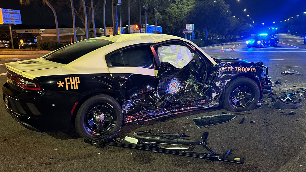 Drunken Driver Collides with Trooper's Patrol Car in Polk County