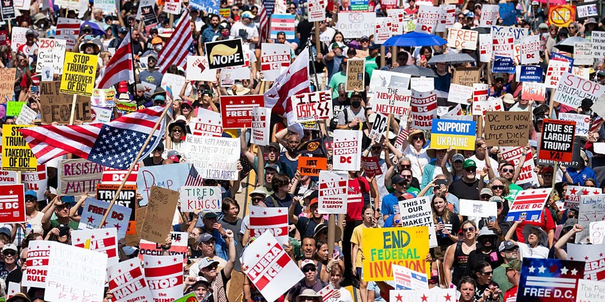 Tens of Thousands March to White House in 'We Are All DC' Rally