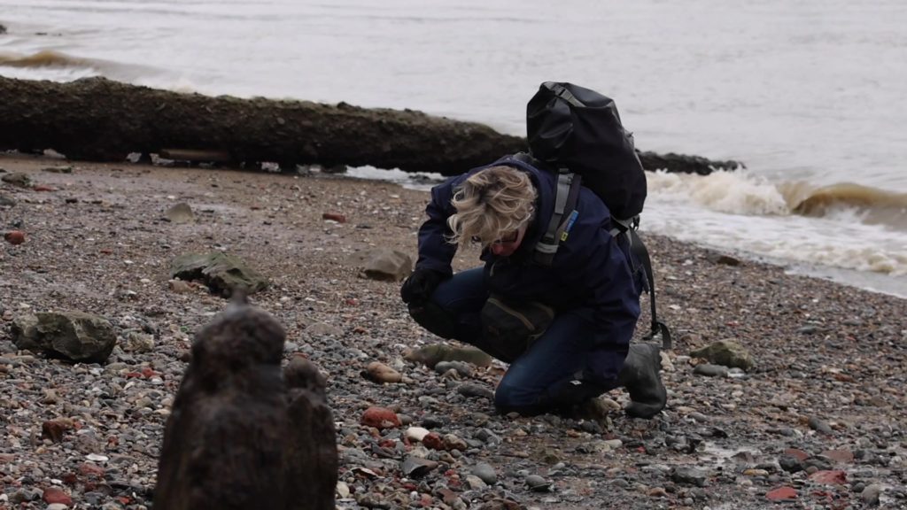 Mudlarkers discover historical artifacts in riverbeds.