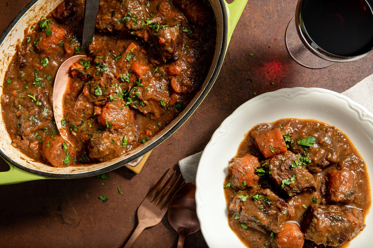 Featured image for Anthony Bourdain's Boeuf Bourguignon Celebrates Time and Patience