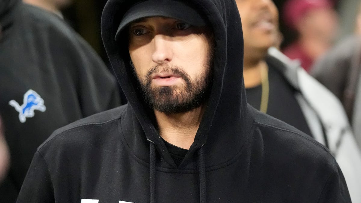 Featured image for Eminem's Controversial Gesture at NFC Championship Game