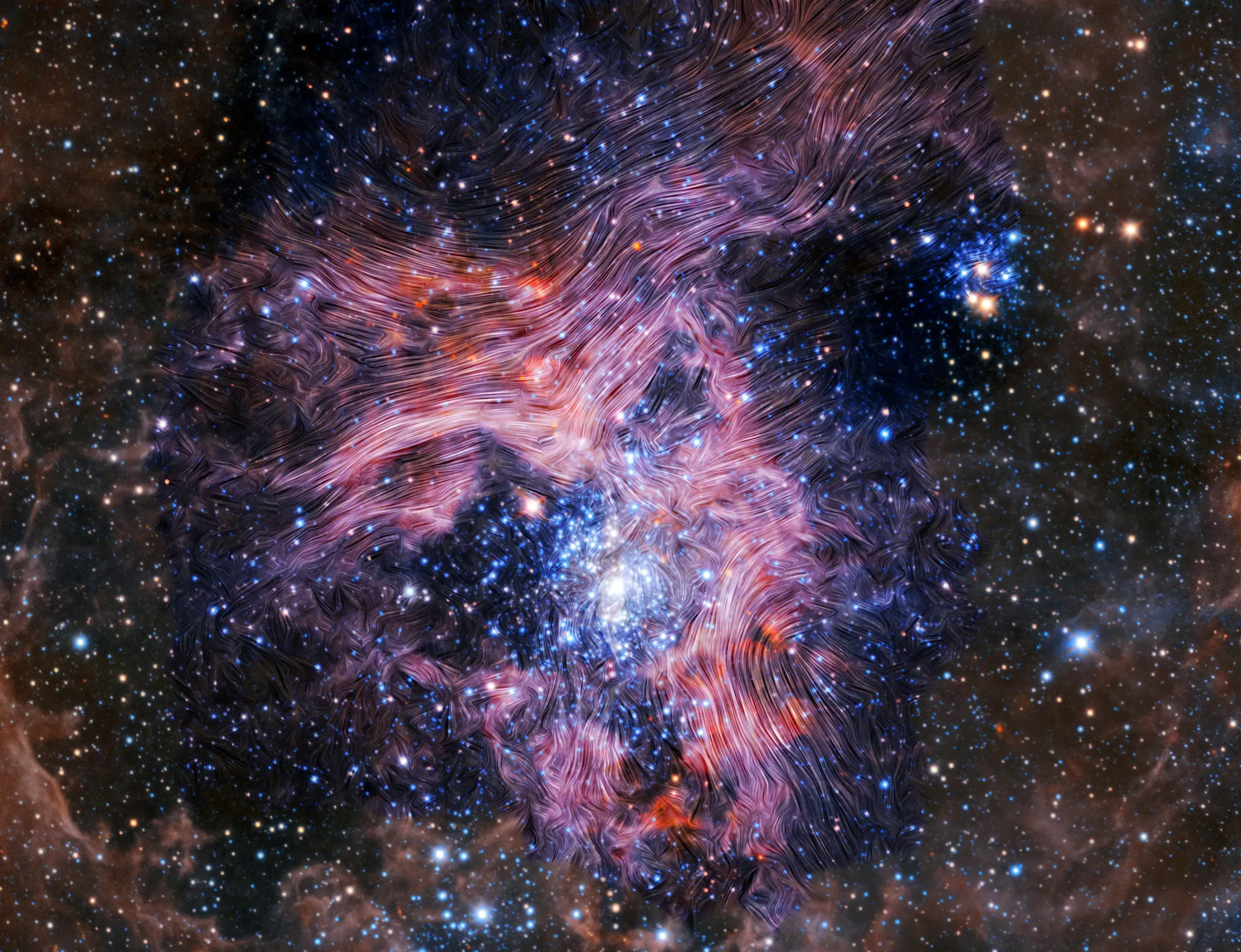 Featured image for Magnetic Fields and Star Formation in 30 Doradus.