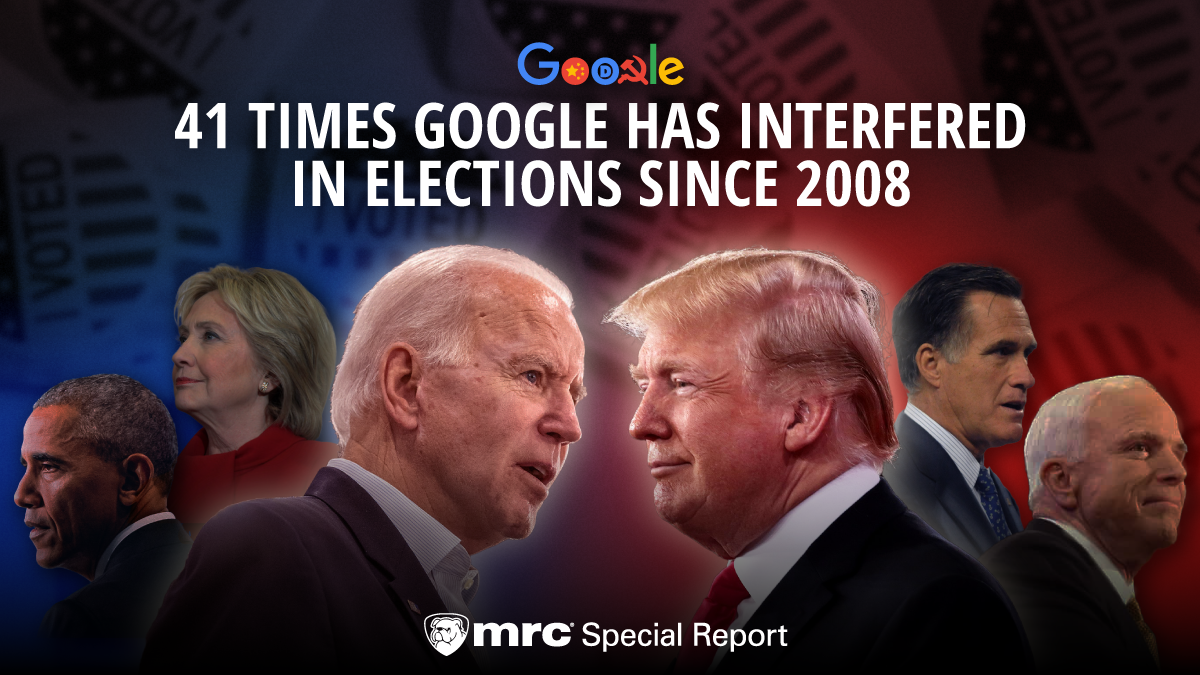 Featured image for "Media Research Center: Google's 41 Interferences in US Elections Revealed"