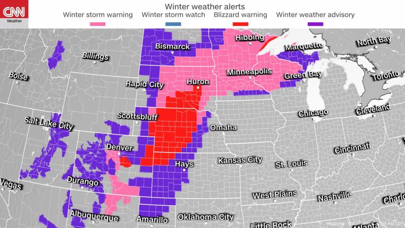 "Major Winter Storm Threatens Northern Plains and Upper Midwest with Heavy Snow and Blizzard Conditions"