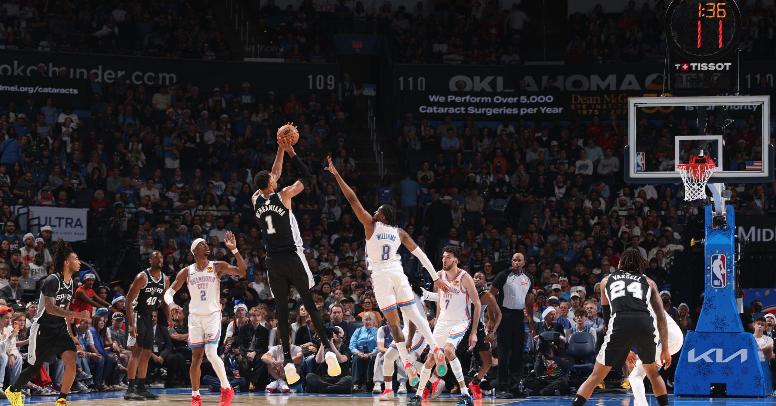 Featured image for NBA Christmas Highlights: Spurs Shine, Lakers Struggle