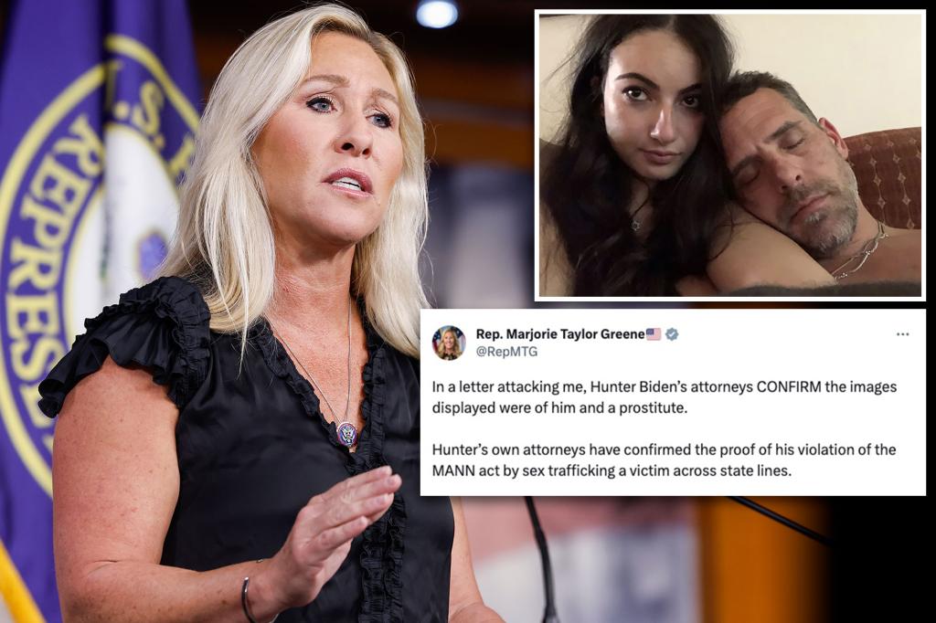 "Marjorie Taylor-Greene's Controversial Remarks on Hunter Biden's X-rated Pics Spark Outrage"