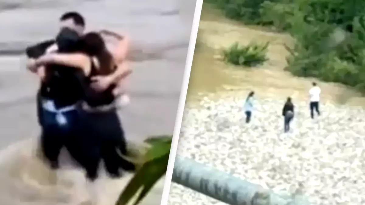"Three Friends Embrace Before Tragic Flash Flood in Italy"