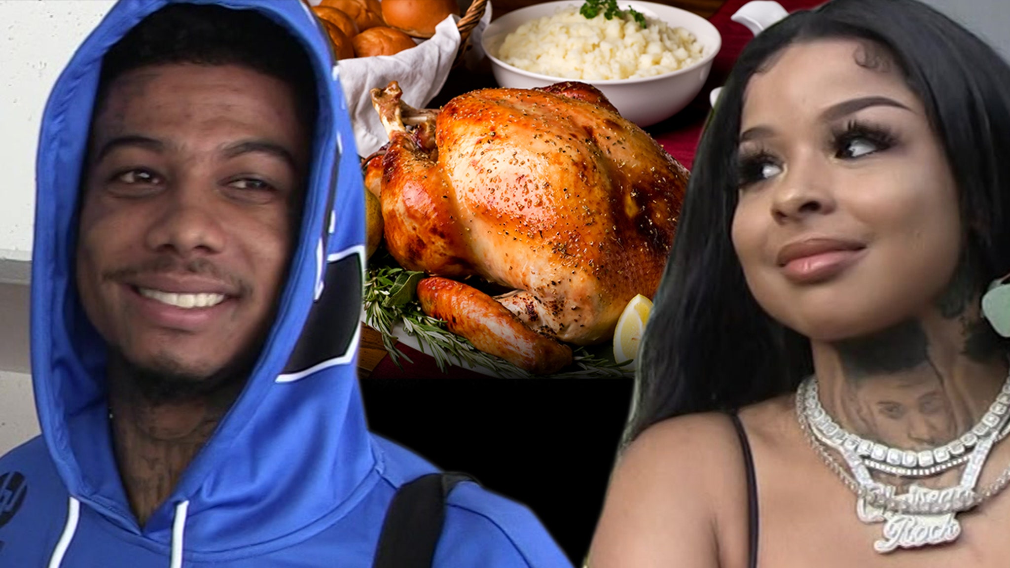 Featured image for Blueface and Chrisean Rock Set Aside Differences to Celebrate Thanksgiving Together
